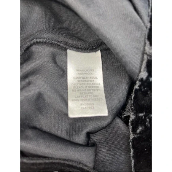 New Nordstrom Abound Crushed Velvet Velour Mini Retro 90s Y2K Skirt Black S - Picture 9 of 11